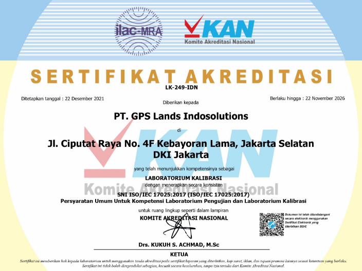 Sertifikat Akreditasi LK-249-IDN